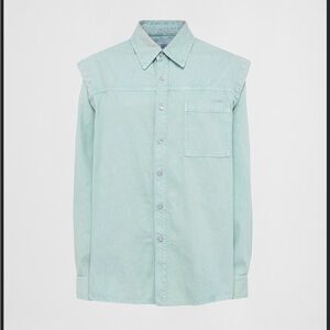 DEL CORE BOXY DENIM SHIRT WITHDETACHABLE SLEEVES & CHESTPOCKET NWT 42 $1250